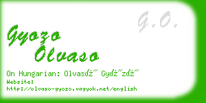 gyozo olvaso business card